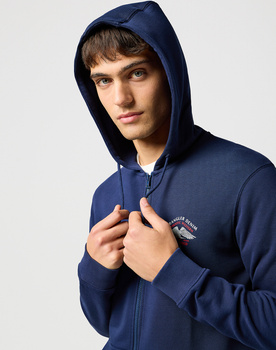 WRANGLER MĘSKA BLUZA WRANGLER GRAPHIC ZIP HOODIE NAVY 112362887