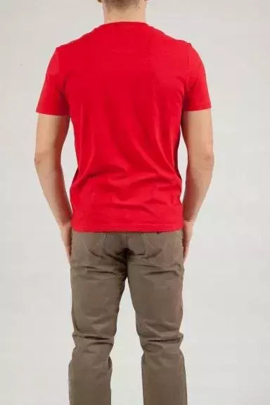 LEE SMALL LOGO TEE REGULAR FIT MĘSKI T-SHIRT KOSZULKA LOGO BRIGHT RED L62GFQEF 112114578