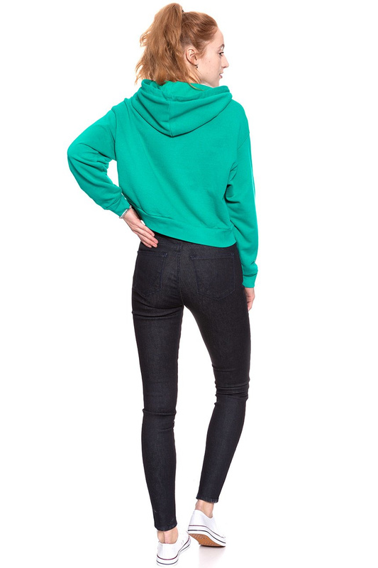 BLUZA WRANGLER DAMSKA CROP HOODIE SPECTRA GREEN W6068IGWB 112130417