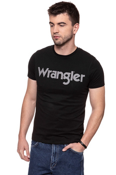 KOSZULKA WRANGLER SS LOGO TEE BLACK W7C04D301 112131586