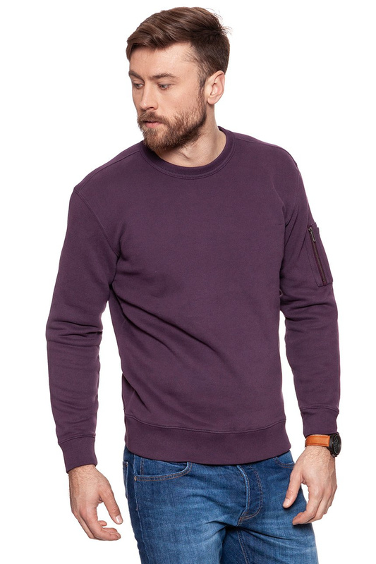 LEE SLEEVE POCKET CREW S DEEP PLUM L80BJRDSA
