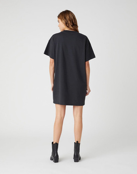 DAMSKA SUKIENKA WRANGLER TEE DRESS WASHED BLACK W9N7GFXVD 112132445