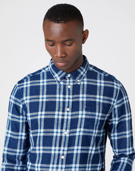 WRANGLER LS 1PKT BUTTON DOWN MĘSKA KOSZULA ALASKAN BLUE W5A33TB17 112130009