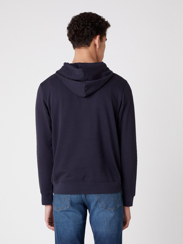 BLUZA MĘSKA WRANGLER LOGO HOODIE DARK NAVY W6B9HYXAE 112130700