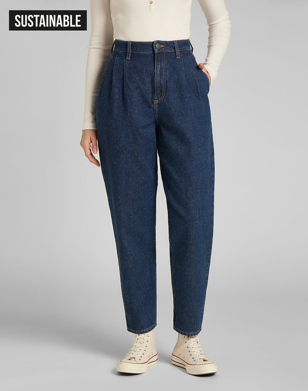 DAMSKIE SPODNIE JEANSOWE LEE PLEATED STELLA TAPER DK STONE BOLTON L30VOMIK 112139819