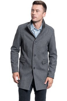PŁASZCZ MĘSKI SELECTED SLHMOSTO WOOL COAT GREY NAVY 16063100