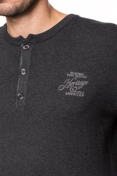 MĘSKI SWETER TOM TAILOR HENLEY WITH RIB DETAILS 3018989.00.10 COL. 2572