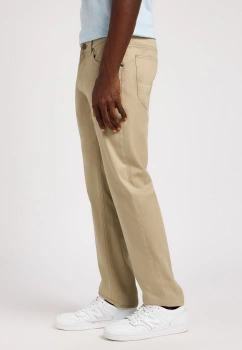 MESKIE SPODNIE MATERIALOWE LEE DAREN ZIP FLY KANSAS CITY KHAKI 112349219