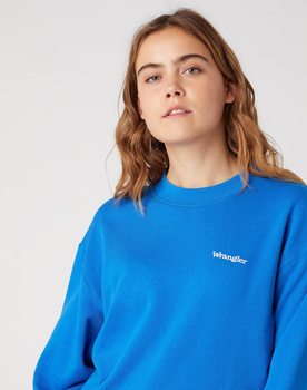 DAMSKA BLUZA WRANGLER RETRO SWEAT STRONG BLUE W6N0-HA-X2V 112130766