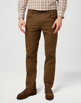 MESKIE SPODNIE  WRANGLER GREENSBORO DARK EARTH 112371571