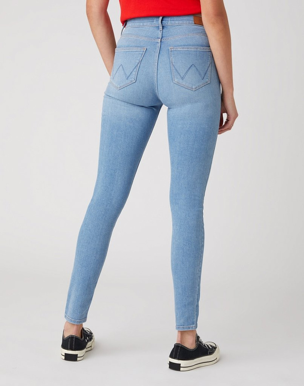 DAMSKIE SPODNIE JEANSOWE WRANGLER HIGH RISE SKINNY SOFT CLOUD W27H-ZI-29R 112128152