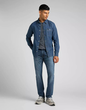 LEE LEESURE SHIRT MĘSKA KOSZULA JEANSOWA MID STONE L66NCUVK 112321896