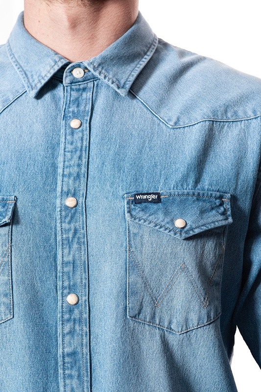 WRANGLER WESTERN DENIM SHIRT LIGHT USED W5973LWZ6 112129838