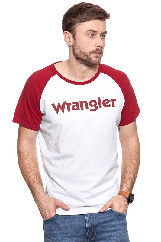 KOSZULKA WRANGLER S/S RAGLAN T JESTER RED W7878FK9S