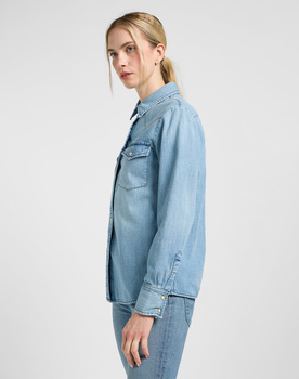 LEE DAMSKA KOSZULA JEANSOWA LEE WESTERN SHIRT MODERN BLUE 112363425