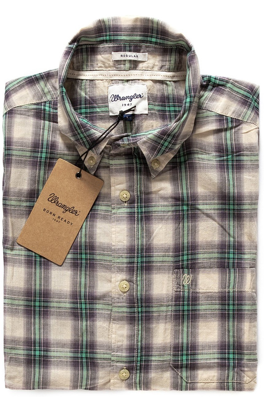 WRANGLER S/S 1 PKT SHIRT BERYL GREEN W5952L8S4 