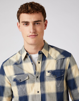 MĘSKA KOSZULA WRANGLER LS WESTERN SHIRT GRAVEL W5A03OC07 112141393