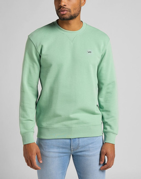 LEE PLAIN CREW SWS MĘSKA BLUZA KLASYCZNA GRANITE GREEN L81ISPQN 112121785