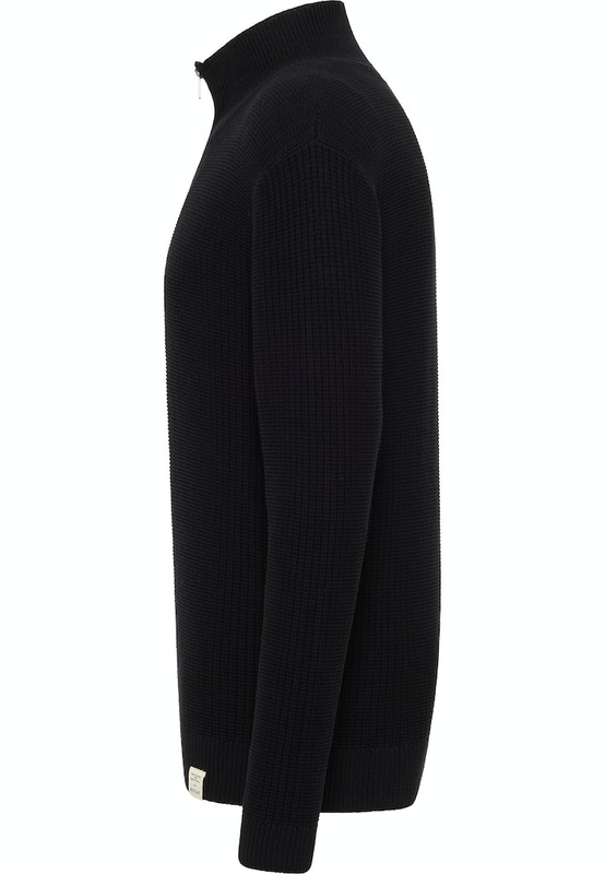 Męski Sweter Mustang Style Emil T Ziptroyer Black 1014440 4142 