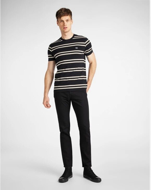 LEE BASIC STRIPE TEE MĘSKI T-SHIRT KOSZULKA W PASKI BLACK L61LEE01 112113931