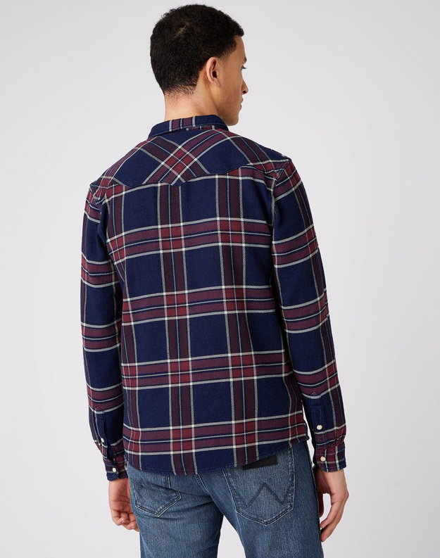 WRANGLER LS WESTERN SHIRT MĘSKA KOSZULA DŁUGI RĘKAW TAWNY PORT W5A0MTX7O 112141399