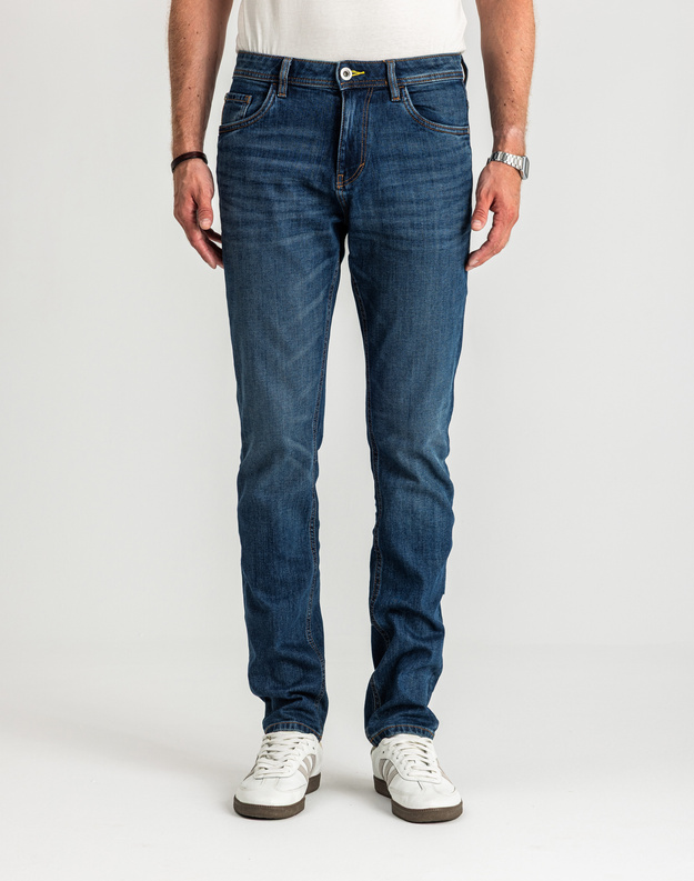 Męskie Spodnie Jeansowe Josh Regular Slim Mid Stone Wash Denim 1047978 10281