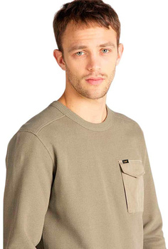 LEE MILITARY PKT SWS MĘSKA BLUZA REGULAR FIT UTILITY GREEN L80FELNG 112121340