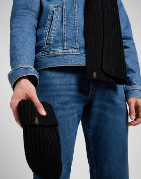 ZESTAW CZAPKA I SZALIK LEE XMAS PACK BLACK 112372695