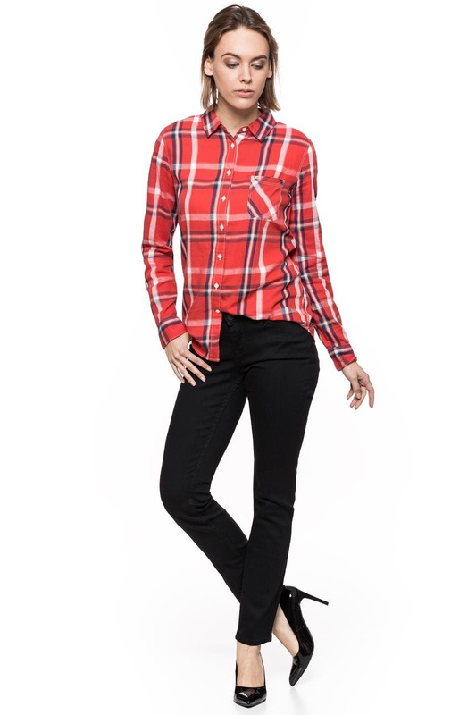 LEE ONE POCKET SHIRT BRIGHT RED L45QRSCZ