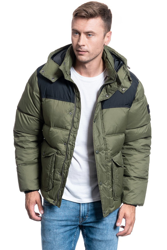 MĘSKA KURTKA ZIMOWA LEE PUFFER JACKET OLIVE GREEN L86NSZNX 112122743