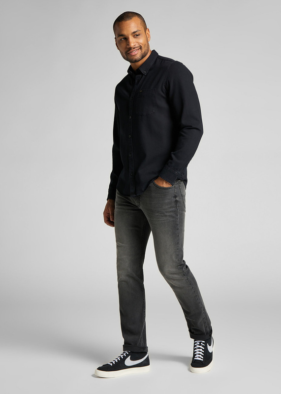 LEE BUTTON DOWN MĘSKA KOSZULA JEANSOWA BLACK L880PA01 112123370