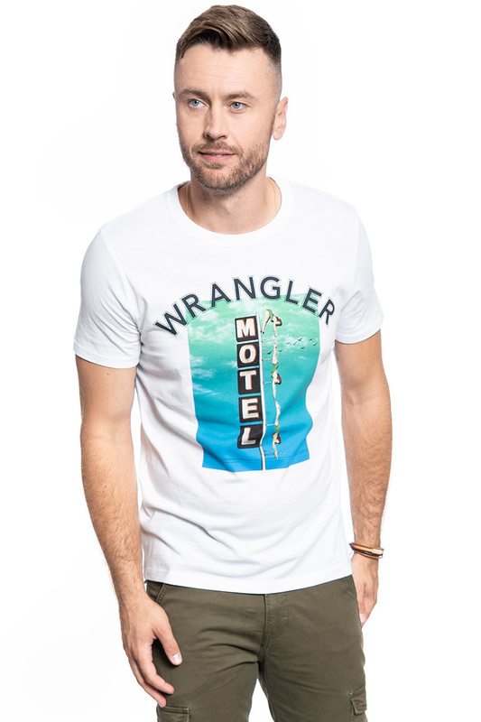 MĘSKI T-SHIRT WRANGLER SS GOOD TIMES TEE WHITE W7F8FK989 112131814