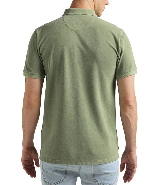 LEE NAT DYE POLO MĘSKA KOSZULKA POLO LOGO BRINDLE GREEN L65CQSUA 112145345