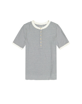 DAMSKA KOSZULKA WRANGLER FEMME KNIT HENLEY NAVY 112370742