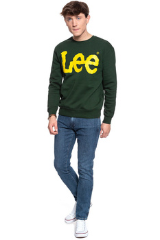 BLUZA LEE BLUZA LEE CREWNECK SWS DK BOTTLE GREEN L81RTJBB 112121898