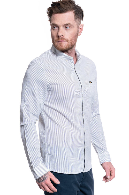 MĘSKA KOSZULA MATERIAŁOWA LEE SLIM BUTTON DOWN WHITE L66XNG12 112116763