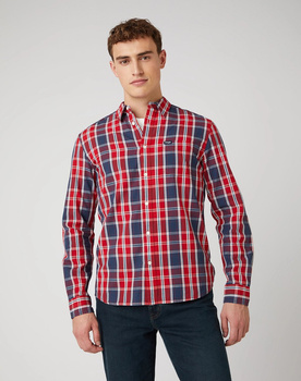 MĘSKA KOSZULA W KRATE WRANGLER LS 1PKT SHIRT CHINESE RED W5A14MXCJ 112141416