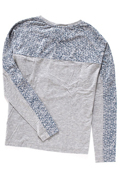 WRANGLER L/S APPLICATION TEE MID GREY MEL W7317DS37