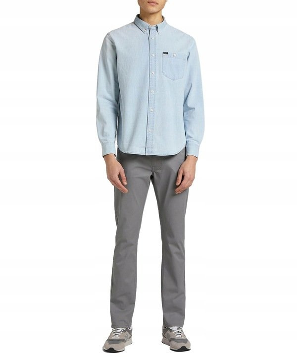 LEE DAREN ZIP FLY MĘSKIE SPODNIE JEANSOWE STEEL GREY L707TY65 112145477