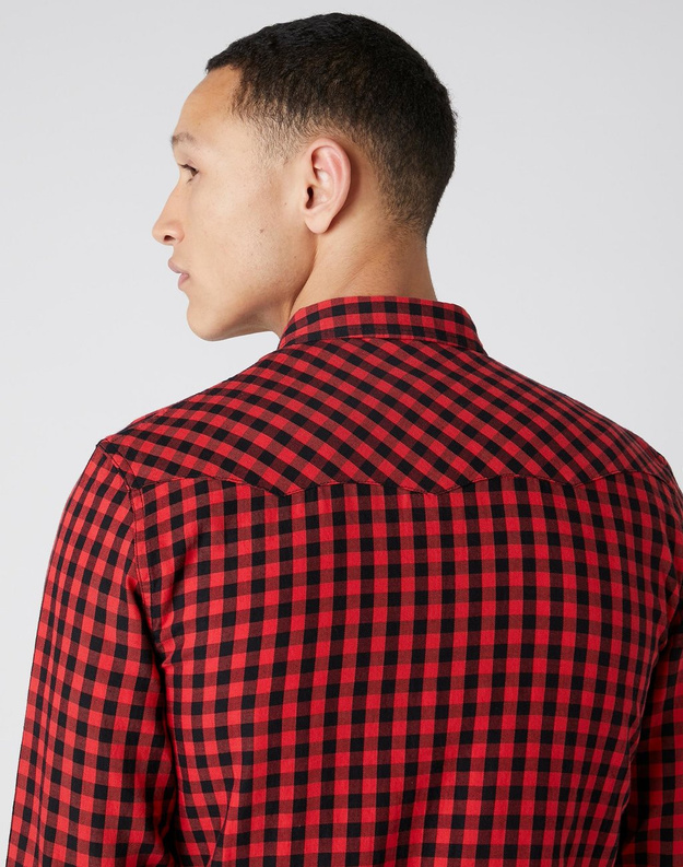 MĘSKA KOSZULA WRANGLER LS WESTERN SHIRT MARS RED W5F03OX3A 112130107