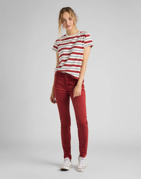 LEE RELAXED POCKET TEE DAMSKI T-SHIRT KOSZULKA W PASKI RED OCHRE L40RYHOE 112108724