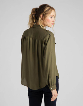 LEE UTILITY SHIRT DAMSKA KOSZULA OLIVE GREEN L45XJQNX 112110670
