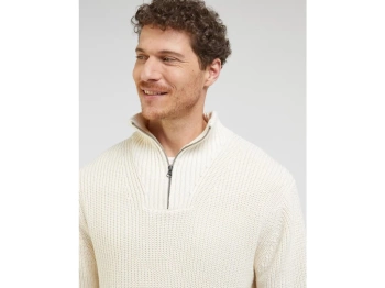 MĘSKI SWETER LEE HALF ZIP KNIT ECRU 112341695 L83Y016990