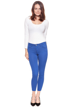 WRANGLER CROP SKINNY SPODNIE DAMSKIE TURKISH SEA W28MHL291 112128460