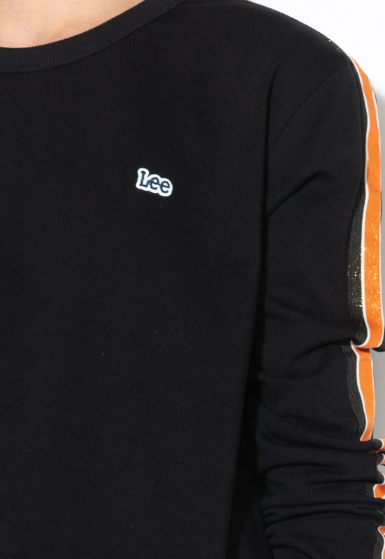 BLUZA DAMSKA LEE CREW TAPED SWS BLACK L53ORX01 112112444