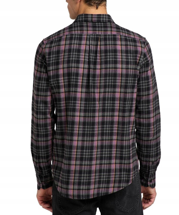 LEE LEESURE SHIRT MĘSKA KOSZULA W KRATĘ WASHED PURPLE L66NJETZ 112144281