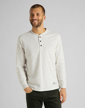 LEE DOUBLE FACE HENLEY MĘSKI LONGSLEEVE ECRU MELE L61RGW48 112114016