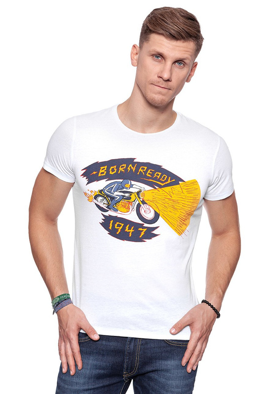 MĘSKA KOSZULKA WRANGLER S/S/ EMO GRAPHIC TEE WHITE W7A60EN12