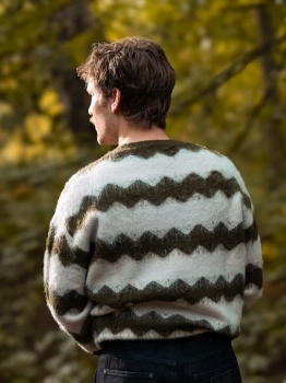 MESKI SWETER WRANGLER STRIPED SWEATER IVY GREEN 112371558