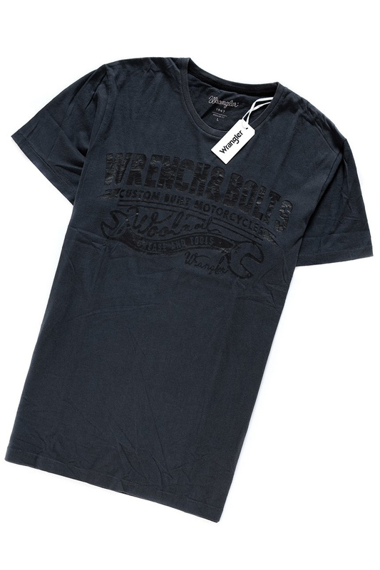 KOSZULKA WRANGLER S/S WRENCH & BOLTS TEE PHANTOM W7A20FF16